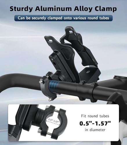 MoKo Bike Water Bottle Holder Adjustable 1.9-3.6 Inch Dark Black