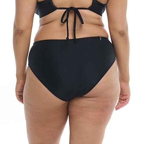 Body Glove Women's Retro Plus High Waist Bikini Bottom Swimsuit, Available in Sizes 1x, 2X, 3X
