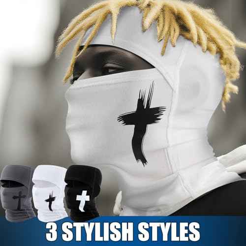 Eurzom 3 Pcs Open Top Balaclava Football Ski Masks Face Masks Empty Top Full Face Cover Windproof Wicking for Sport Outdoor