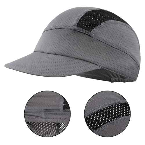 baotongle 2pcs Cycling Cap Cooling Skull Cap Helmet Liner with Sun Visor Sun Protection Running Bike Cap for Men Women Under Helmet