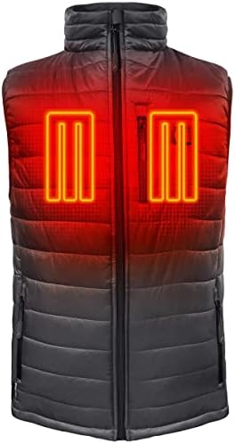 ActionHeat 5V Battery Heated Insulated Puffer Vest for Men – Heat Clothing, Tri-Zone Heating System Winter Outdoor