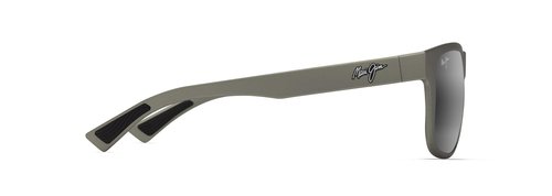 Maui Jim Men's Puakea Polarized Rectangle Sunglasses, Matte Greyish-Green/Neutral Grey Polarized, Medium