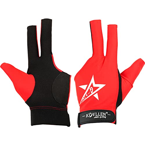 Breathable Billiards Glove for Pool & Snooker - Red Left-Size XL