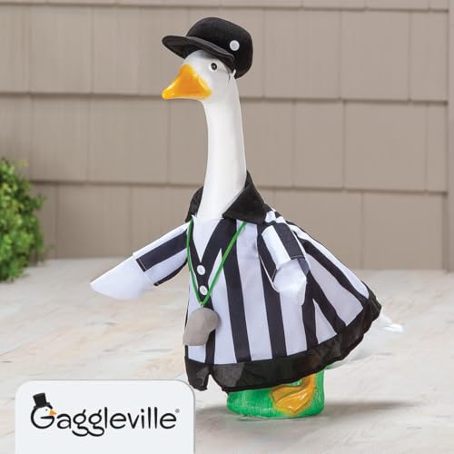 Referee Goose Costume 3-Piece Outfit - Striped Shirt Plush Hat Whistle - Variation of THIS listing