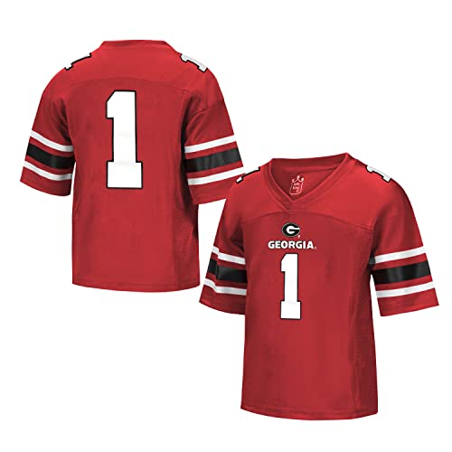 Toddler Football Jersey - Georgia Bulldogs Red 4T - Little King NCAA Team Uniform
