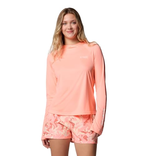 Columbia Women's PFG Tidal Tee II Hoodie Large Tiki Pink Sun Protection