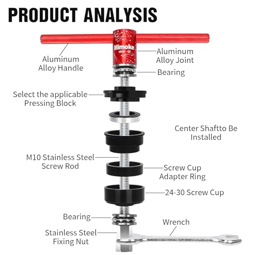 Red-Black Bicycle Headset Press Tool for BB30 BB86 BB91 BB92 PF30 Installation