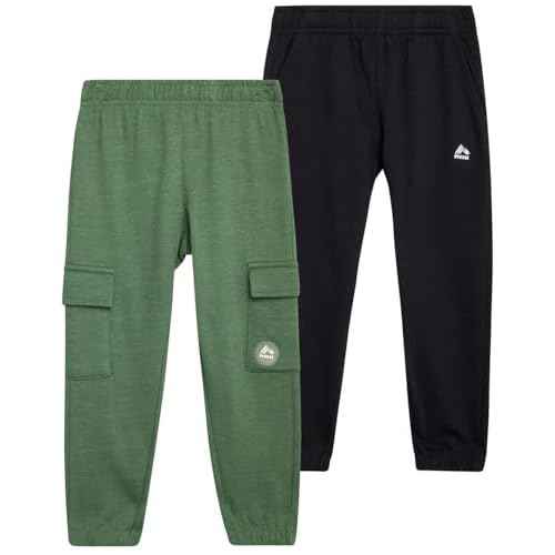 RBX Boys Sweatpants - 2 Pack Soft Performance Fleece Athletic Pants Boys Joggers Kids Sweatpants with Pockets (Sizes: 8-16)