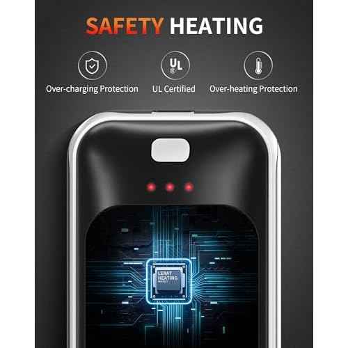 Lerat Hand Warmers Rechargeable, 2 Pack Electric Hand Warmer, Reusable Portable Pocket Heater USB Handwarmers, Gifts for Men, Women, Indoor, Outdoor, Hiking, Skiing, Camping, Hunting Accessories