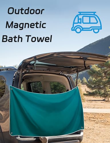 Gray Oversized Magnetic Microfiber Beach Towel - Sand-Resistant Quick-Dry 75x30"