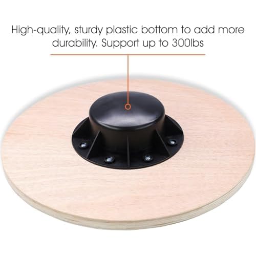 Yes4All Versatile Wooden Wobble Balance Board, Balance Trainer for Mobility Training, Standing Desk, Core Training, Exercise Balance Stability Trainer