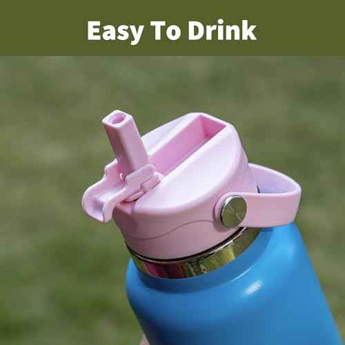 Straw Lid for Hydroflask Wide Mouth Water Bottles, Dust Cover Lid with Straw for Hydro Flask 12/16/18/20/32/40 oz Sports Water Bottle, Straws Cap Top Accessories