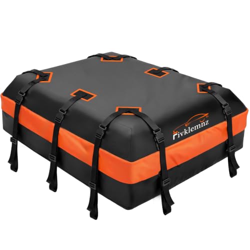 FIVKLEMNZ 21 Cubic Feet Waterproof Soft Roof Cargo Bag for Cars, SUVs, Trucks