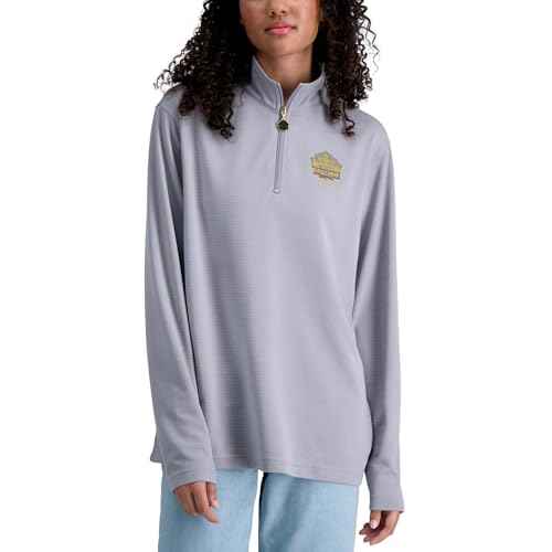 Haggar Pro Football Hall of Fame Mock Neck Ribbed Quarter Zip Pullover