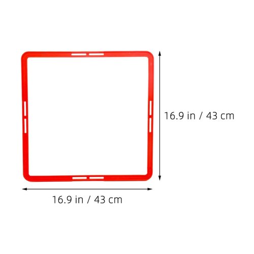 SUPVOX Square Agility Rings Speed Rings 6pcs Youth Agility Footwork Training and Speed Hurdles Ladder Portable Speed Agility Training Ladder, 43.00X43.00X0.20CM, 11033NCM1182Y