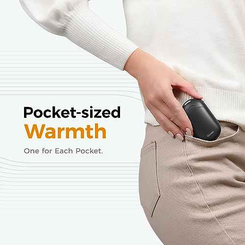 OCOOPA Magnetic Hand Warmers Rechargeable 2 Pack, Electric Handwarmers, Smart Heating UL Certified, 3-Settings,Portable Heater, Ultra Slim Pocket, Hunting Essentials, Gifts for Christmas Men, UT3 Lite