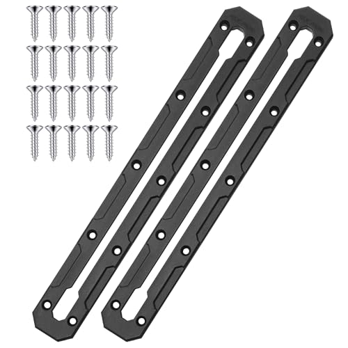 13.3 inch Kayak Track, Kayak Low Profile Track, Kayak Gear Track Mount Accessories for Fishing Rod Holder, Cup Holder, Anchor Cleats, 2 Pack