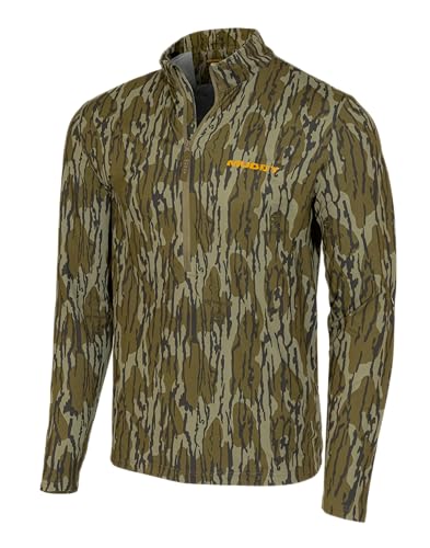 Muddy Men's TRX Lightweight Quarter Zip Shirt - X-Large Mossy Oak Bottomland