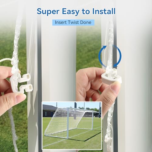 100 Soccer Net Clips Durable Nylon Goal Lock Fasteners for Soccer Goal Systems