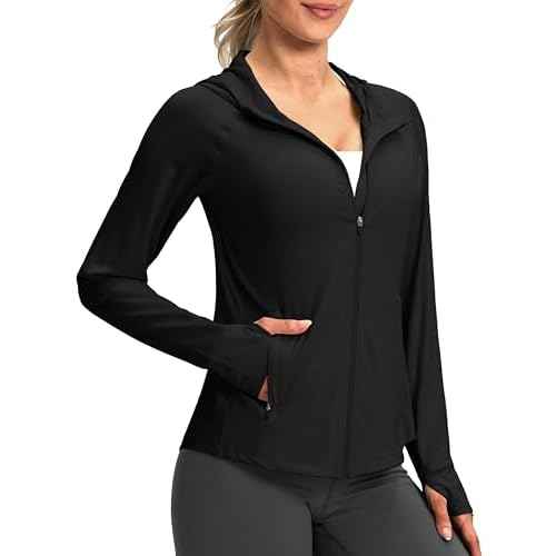 G Gradual Women's UPF 50+ Sun Protection Hoodie Jacket Lightweight Zip Up Jackets Long Sleeve Shirts for Women Hiking Outdoor