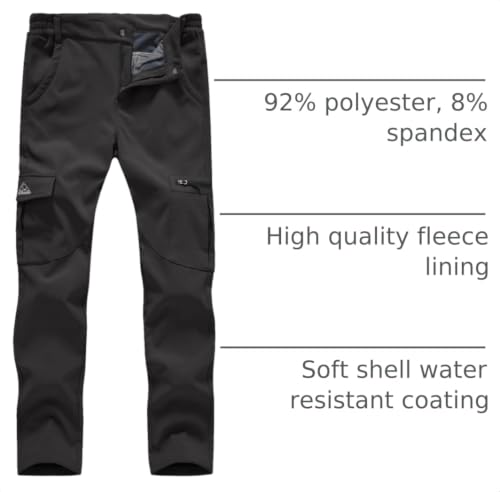 Women's Waterproof Windproof Snow Ski Insulated Ski Pants - Medium Black