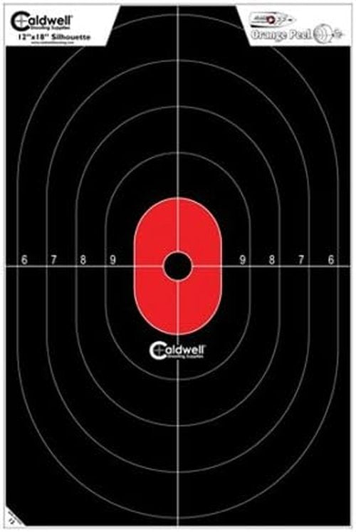 Caldwell Silhouette Center Mass Shooting Targets - Durable Hi-Vis Design for Outdoor Range & Hunting