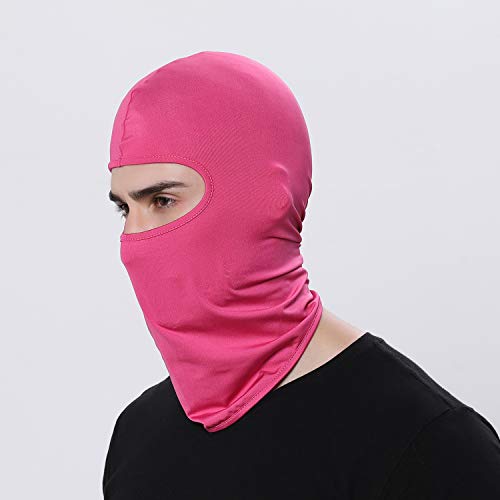 Pink One Size Balaclava Ski Mask for Women & Men Full Face Cover UV Sun Protection