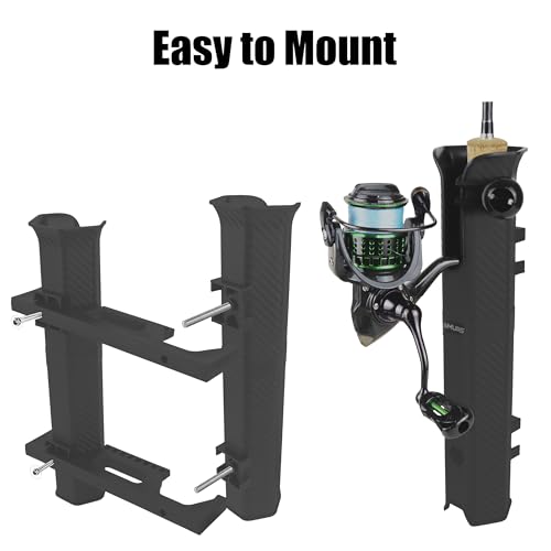 Interlocking Fishing Rod Rack Set with Carbon Fiber Texture - 2 Pack