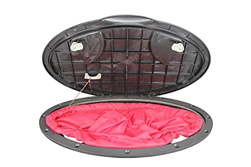 20-Inch Waterproof Kayak Hatch Deck Plate Kit with Storage Bag