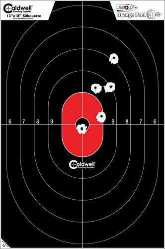Caldwell Silhouette Center Mass Targets with Hi Vis Flake Off Material and Strong Construction for Outdoor, Range, Shooting and Hunting