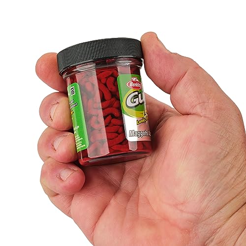 Berkley Gulp! Alive! Maggot Fishing Bait, Red Wiggler, Extreme Scent Dispersion, Great Replacement for Live Maggots, Ideal for Panfish, Trout, and More