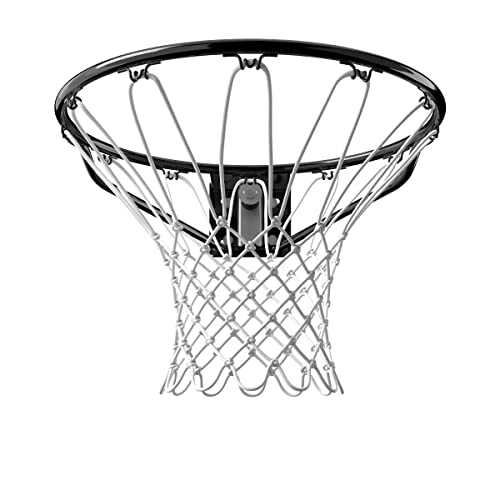 Spalding Regulation Size 18" Steel Basketball Rim with Net Included | Choose from Fixed or Breakaway | Replacement Rim for Indoor or Outdoor Hoop