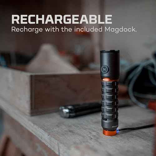 NEBO Torchy 2K Rechargeable Pocket Flashlight | 2000 Lumen Rechargeable Pocket Flashlight, 5 LED Light Modes, Water & Impact Resistant for Camping, Hunting, Hiking