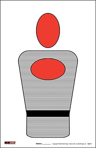 EZ2C 5-Pack Bright Gun & Rifle Paper Targets - Highly Visible 11" x 17" Shooting Targets for Range & Outdoor Use