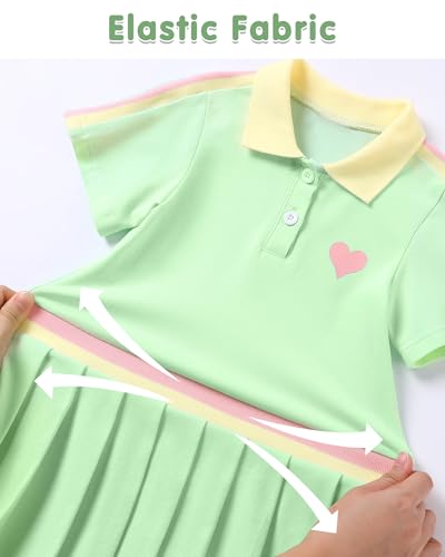 Toddler Girls Dress Summer Polo Casual Dress 2-3T Green Variation