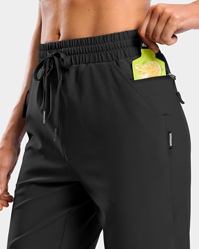 G Gradual Women's Hiking Shorts 9 Inch Inseam Large Black Lightweight 4 Pockets