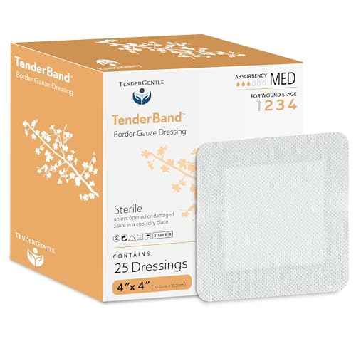 Bordered Gauze Island Dressing 4x4-25 Wound Bandages for Wound Protection - Good for Hospitals, Medical Facilities, First Aid Kits, and More