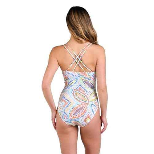 La Blanca Women's Underwire Lace Up One Piece Swimsuit
