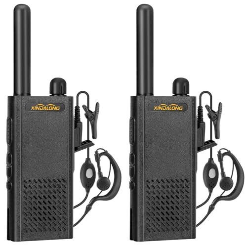 Walkie Talkies T26 Long Range Ultra-Thin & Lightweight Two-Way Radios with 16 FRS Channels, Rechargeable Li-ion Battery, Type-C Charging, Clear Audio for Outdoor, Work, and Family (2-Pack)