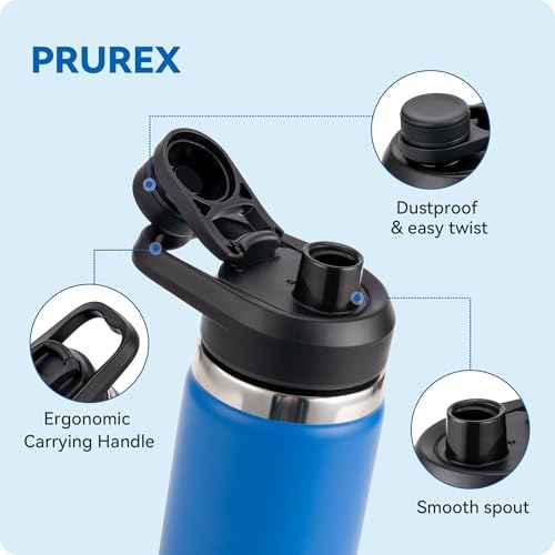 Wide Mouth Spout Lid for Hydro Flask 12-64 oz & More | Compatible Replacement Chug Lid for 2.28" Inner Diameter Bottles - Durable, BPA-Free & Leak-Proof£¨1 Pack£©