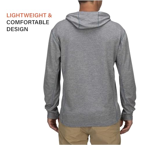 Simms Men's BugStopper Hoody - Insect Shield Technology With UPF 30 Fabric - Quick Dry Bug Repellent Fishing Shirt for Warm Weather Outdoor Activities (Bay Leaf Heather, 2X-Large)