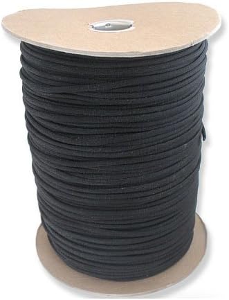 1000 Foot Black Parachute Cord Paracord Type III Military Specification 550
