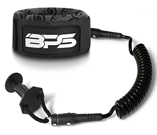 Bodyboard Leash Wrist Coiled Surf Leash with Plug - Anti-Tangle & Premium Quality