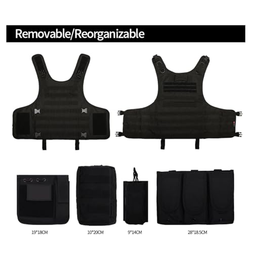 Adjustable Tactical Airsoft Vest for Men Outdoor Tan