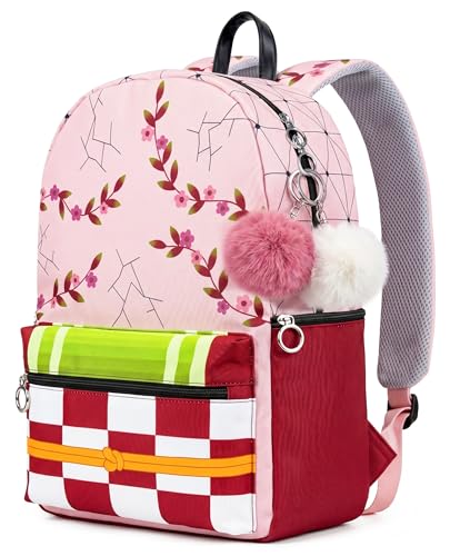 Pink Anime Backpack 15 Inch Casual Travel Laptop School Bag