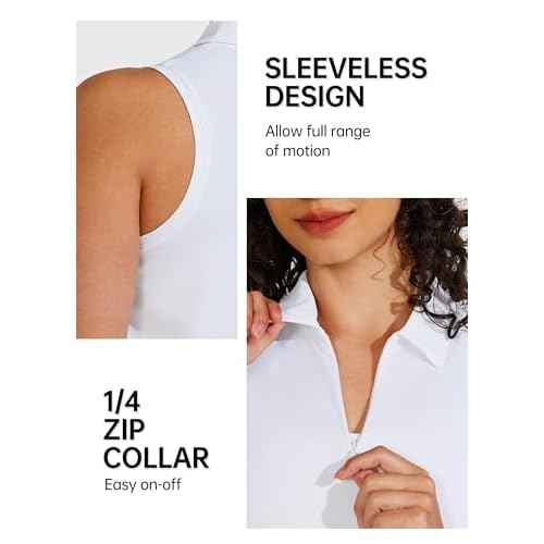 Willit Women's Sleeveless Golf Shirts Tennis Tank Tops Athletic Collar Polo UPF 50+ Quick Dry