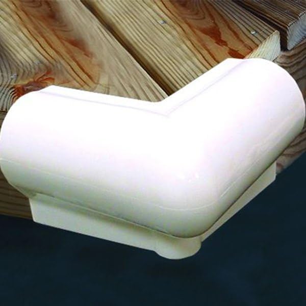 Taylor Made Products 90 Degree Vinyl Dock Corner Bumper (White)
