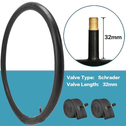26x2.35 Inch Cruiser Beach Bike Tire with 2 Tubes and Levers - Black White Wall