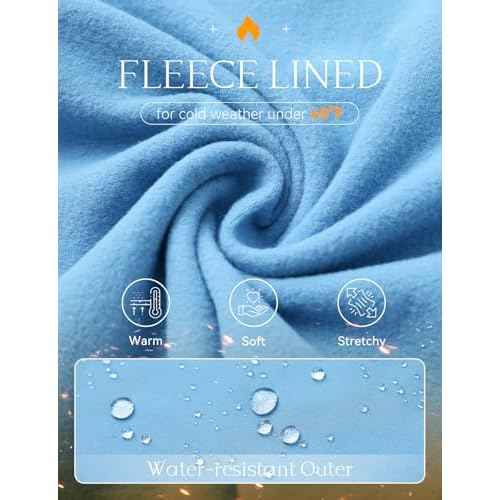baleaf Women's Fleece Lined Pants Joggers Water Resistant Zipper Pockets Winter Thermal Golf Pants Cold Weather Gear