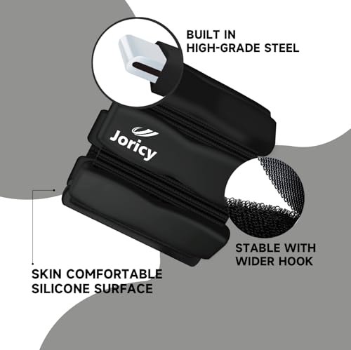 Ankle Wrist Weights for Women & Men 2lbs Pair Black Adjustable Fitness Resistance
